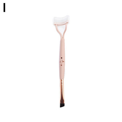 Ondulător de gene cu cap dublu Machiaj de frumusețe Separator de gene Perie de gene pliabilă din metal Mascara Curl Machiaj de frumusețe Instrument cosmetic