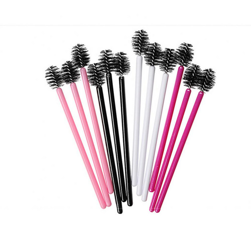 50 de bucăți de unică folosință din cristal pentru perie pentru gene pieptene portabil pentru rimel cu măr, perie aplicatoare pentru gene, instrumente de machiaj pentru frumusețe