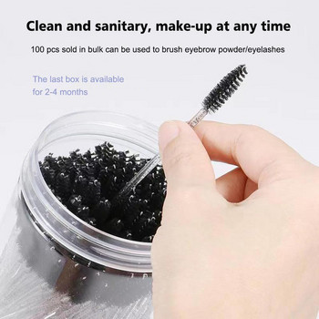 Πινέλα μακιγιάζ μίας χρήσης 100 τμχ Crystal Lip Gloss Microbrush Mascara Wands Applicator Προμήθειες βλεφαρίδων Extension Αξεσουάρ