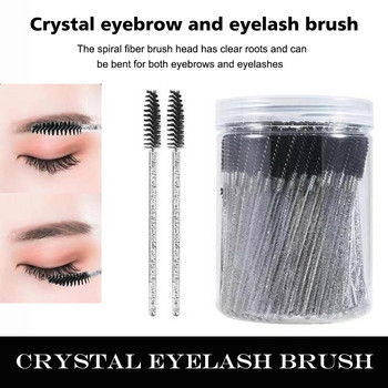 Πινέλα μακιγιάζ μίας χρήσης 100 τμχ Crystal Lip Gloss Microbrush Mascara Wands Applicator Προμήθειες βλεφαρίδων Extension Αξεσουάρ