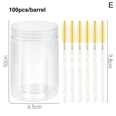 100 vienetų vienkartiniai makiažo šepetėliai krištolo lūpų blizgesio mikrošepetėlis tušo lazdelės Aplikatorius blakstienų priauginimo reikmenys priedai