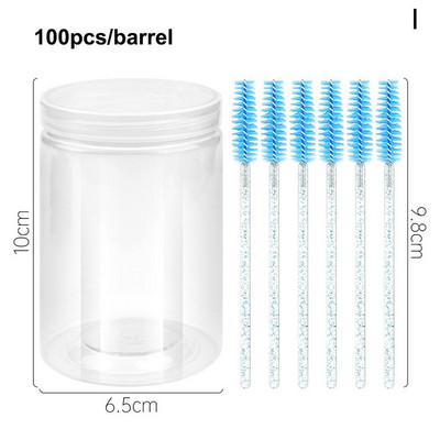 100 vienetų vienkartiniai makiažo šepetėliai krištolo lūpų blizgesio mikrošepetėlis tušo lazdelės Aplikatorius blakstienų priauginimo reikmenys priedai