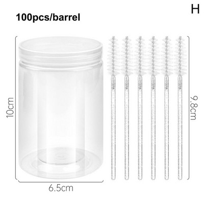 100 vienetų vienkartiniai makiažo šepetėliai krištolo lūpų blizgesio mikrošepetėlis tušo lazdelės Aplikatorius blakstienų priauginimo reikmenys priedai