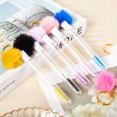 1 perie tub pentru gene cu bile de păr, baghetă de rimel, pentru extensia genelor, instrument de machiaj transparent pentru micro pieptene