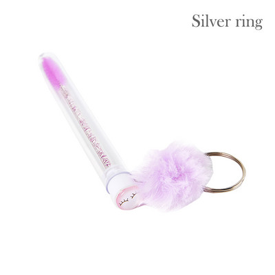 1 perie tub pentru gene cu bile de păr, baghetă de rimel, pentru extensia genelor, instrument de machiaj transparent pentru micro pieptene