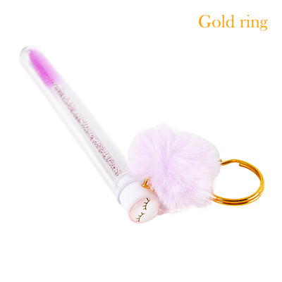 1 perie tub pentru gene cu bile de păr, baghetă de rimel, pentru extensia genelor, instrument de machiaj transparent pentru micro pieptene