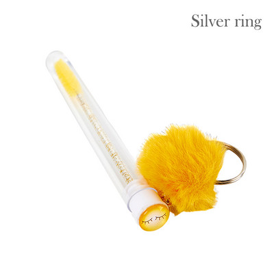 1 perie tub pentru gene cu bile de păr, baghetă de rimel, pentru extensia genelor, instrument de machiaj transparent pentru micro pieptene