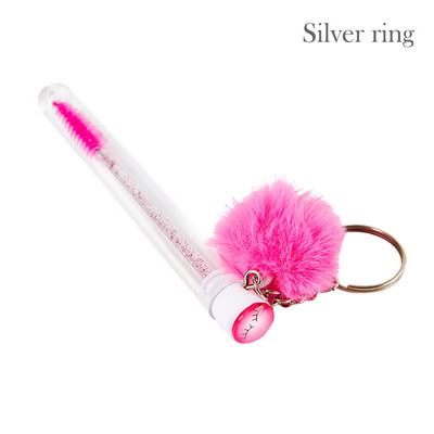 1 perie tub pentru gene cu bile de păr, baghetă de rimel, pentru extensia genelor, instrument de machiaj transparent pentru micro pieptene