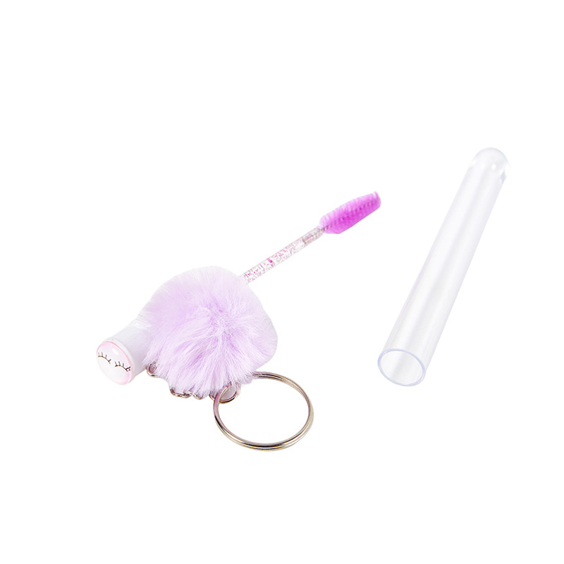 1 perie tub pentru gene cu bile de păr, baghetă de rimel, pentru extensia genelor, instrument de machiaj transparent pentru micro pieptene