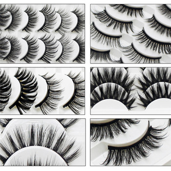 5/7/10 Pairs Eye Lashes Magnetic Eyelash and Eyeliner Set Natural False Eyelashes Magnet Extension Liquid Eyeliner&Tweezer set