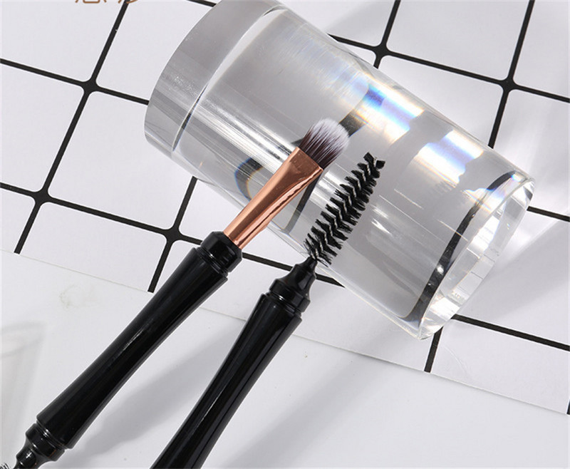 Perie cosmetică pentru gene din nailon Perie pentru buze Accesorii pentru instrumente de machiaj frumusețe cu două capete Perie cosmetică E1068