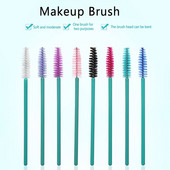 50PCS Perie de machiaj pentru gene Extensie de gene Rimel pentru sprâncene Baghete Aplicator Pieptene portabil de unică folosință pentru gene