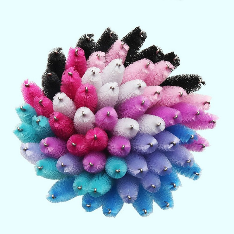 50PCS Perie de machiaj pentru gene Extensie de gene Rimel pentru sprâncene Baghete Aplicator Pieptene portabil de unică folosință pentru gene