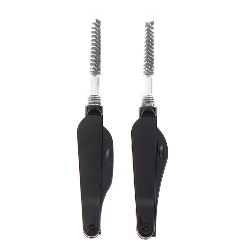 Mini pieptene pentru gene din oțel inoxidabil cu dublu scop Pieptene pentru gene Pieptene pentru sprâncene Instrumente multifuncționale de machiaj Perie de rimel