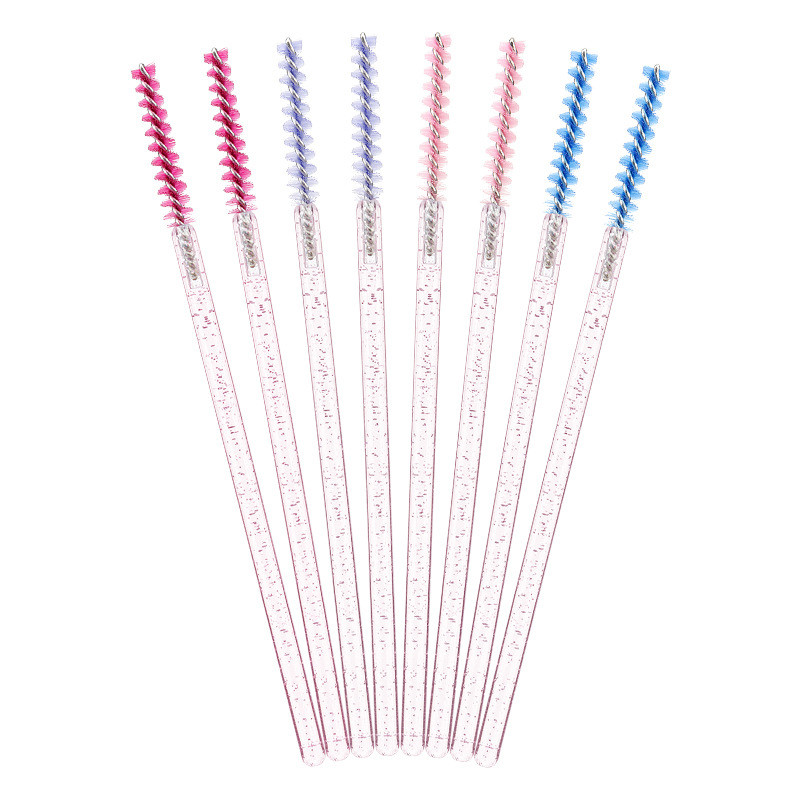 50 vnt blakstienų priauginimo vaivorykštinis krištolinis tušo lazdelė aplikatorius blakstienos blakstienų kosmetinių šepetėlių rinkinys makiažo priemonė