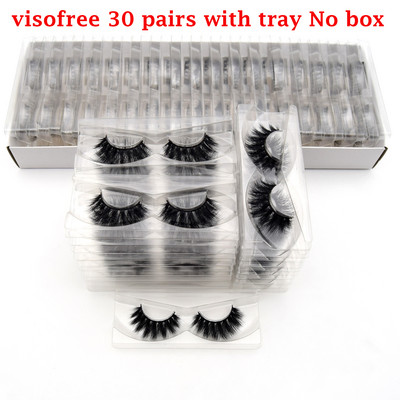30 paari/partii Visofree Eyelashes Fake Mink Eyelashes No Box Natural Kunstripsmed Cruelty Free Faux Mink Lashes Makeup Lashes