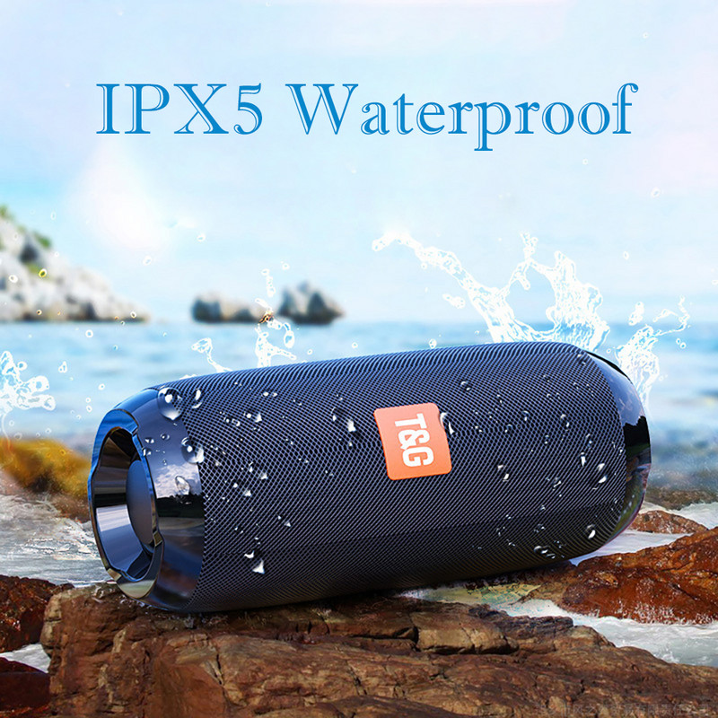 Rezistent la apă în aer liber TG117, portabil, compatibil cu Bluetooth, coloană de bas fără fir, casetă de sunet pentru computer, radio, boxe subwoofer USB