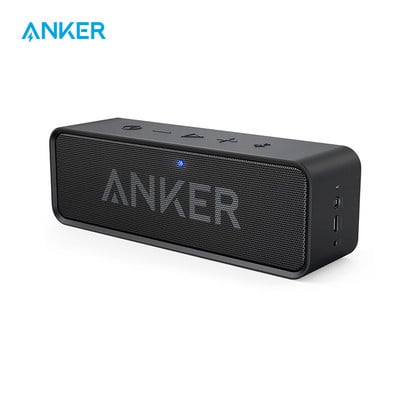 Преносим безжичен Bluetooth високоговорител Anker Soundcore с богат бас с двоен драйвер 24 часа време за възпроизвеждане 66 фута Bluetooth обхват и вграден микрофон