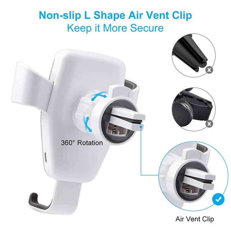 Încărcător rapid fără fir Qi 15W Suport de aerisire pentru mașină Suport pentru telefon mobil Suport de încărcare pentru iPhone 14 13 12 11 Pro Max Xiaomi Samsung