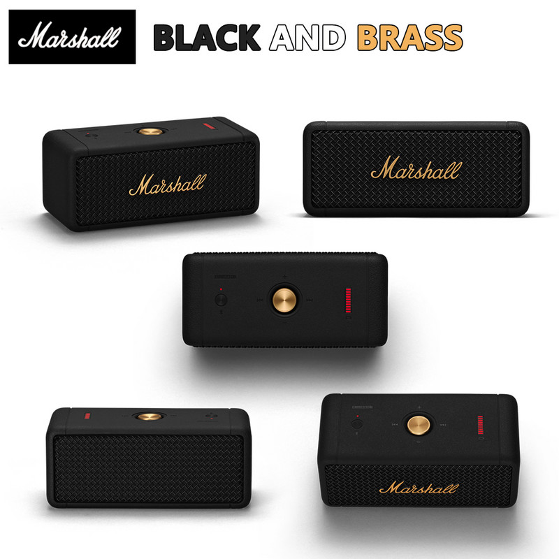 MARSHALL oriģinālais EMBERTON bezvadu Bluetooth skaļrunis IPX7 ūdensizturīgs sporta skaļrunis stereo basa skaņa āra portatīvie skaļruņi