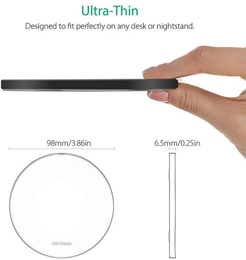 Încărcător fără fir 15W pentru iPhone 14 13 12 11 Pro Max X Samsung Xiaomi Încărcătoare Qi pentru telefon Stație de andocare de încărcare rapidă prin inducție