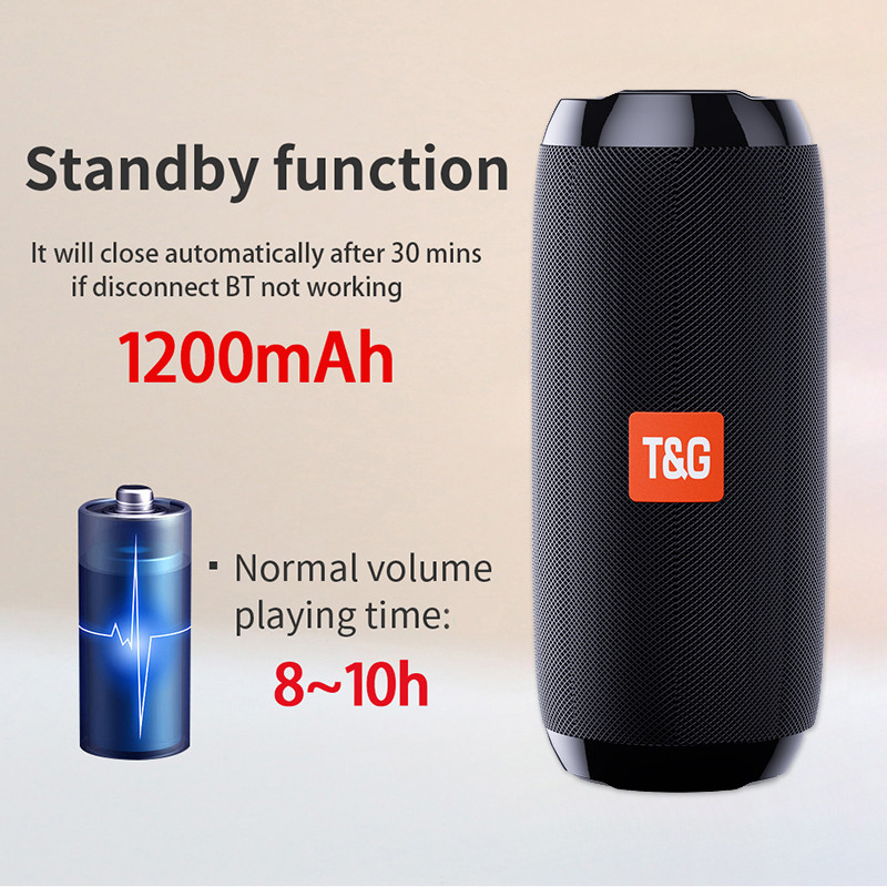 Difuzor portabil Bluetooth Subwoofer bas fără fir Difuzoare de exterior impermeabile Boombox AUX TF USB Difuzor stereo Cutie muzicală