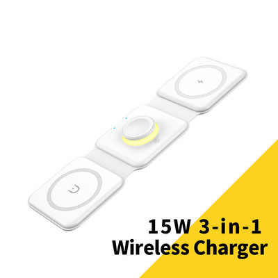 Essager – υποστήριξη φόρτισης sans fil pliable 3 en 1, magnétique, 15W, pour iPhone 13 14, Airpod, iWatch 7 6, Xiaomi, charge ra