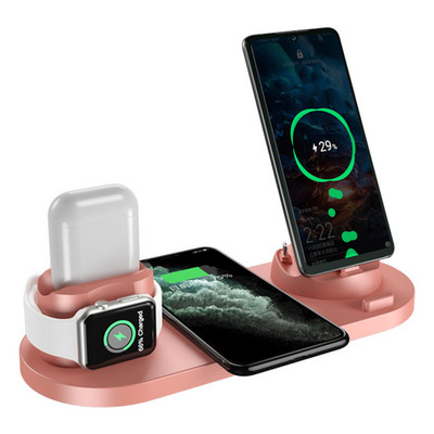 Suport suport pentru încărcător fără fir 10 în 1 30W pentru iPhone 14 13 12 Apple Watch Qi Stație de andocare de încărcare rapidă pentru Airpods Pro iWatch 8 7