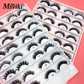 Gene scurte naturale de 8-20 MM de nurcă Wispy 3D 5D Gene de nurcă Vrac cu ridicata 16 perechi de gene false Cutie Pachet Materiale de machiaj