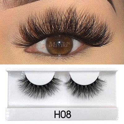 Gene scurte naturale de 8-20 MM de nurcă Wispy 3D 5D Gene de nurcă Vrac cu ridicata 16 perechi de gene false Cutie Pachet Materiale de machiaj