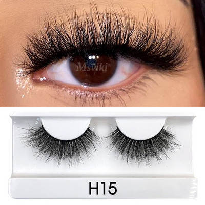 Gene scurte naturale de 8-20 MM de nurcă Wispy 3D 5D Gene de nurcă Vrac cu ridicata 16 perechi de gene false Cutie Pachet Materiale de machiaj