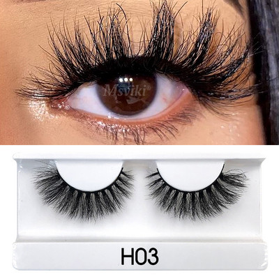 Gene scurte naturale de 8-20 MM de nurcă Wispy 3D 5D Gene de nurcă Vrac cu ridicata 16 perechi de gene false Cutie Pachet Materiale de machiaj