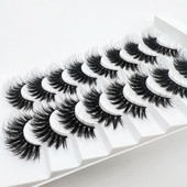 Pachet de gene false 3D de nurcă artificială Comerț cu ridicata pentru gene false reutilizabile naturale Wispy 8 perechi Set de extensii de gene cu bandă completă în vrac