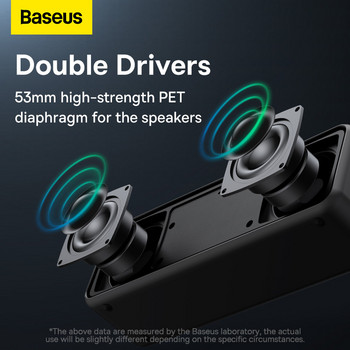 Baseus Portable Wireless Bluetooth Speaker 20W Bass Boost EQ Mode IPX6 Водоустойчиви Bluetooth 5.0 високоговорители, поддръжка на TF-карта AUX