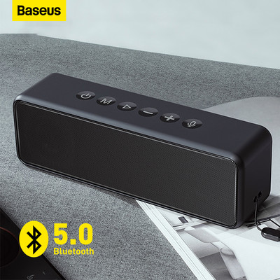 „Baseus“ nešiojamas belaidis „Bluetooth“ garsiakalbis 20 W žemųjų dažnių stiprinimo EQ režimas IPX6 vandeniui atsparūs „Bluetooth 5.0“ garsiakalbiai, palaiko TF kortelės AUX