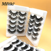 Reutilizabile 5 perechi de gene de nurcă 8MM-16MM Gene false naturale Furnizori de extensii de gene false Faux Cils Instrumente de machiaj cu ridicata