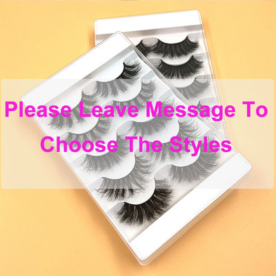 Reutilizabile 5 perechi de gene de nurcă 8MM-16MM Gene false naturale Furnizori de extensii de gene false Faux Cils Instrumente de machiaj cu ridicata