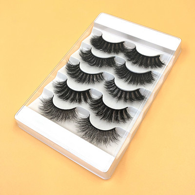 Reutilizabile 5 perechi de gene de nurcă 8MM-16MM Gene false naturale Furnizori de extensii de gene false Faux Cils Instrumente de machiaj cu ridicata