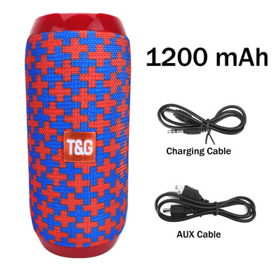 Difuzor portabil fără fir TG117 Bară de sunet stereo Suport în aer liber Card TF Radio FM Difuzoare compatibile cu Bluetooth pentru telefoane tablete