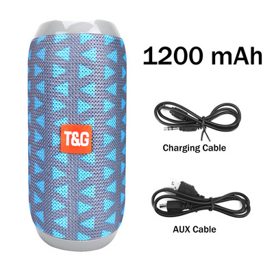 Difuzor portabil fără fir TG117 Bară de sunet stereo Suport în aer liber Card TF Radio FM Difuzoare compatibile cu Bluetooth pentru telefoane tablete