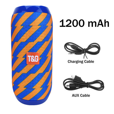 Difuzor portabil fără fir TG117 Bară de sunet stereo Suport în aer liber Card TF Radio FM Difuzoare compatibile cu Bluetooth pentru telefoane tablete