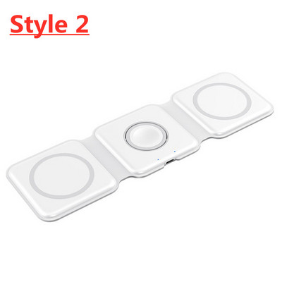 65W 3 u 1 magnetni bežični punjač za iPhone 14 13 12 Pro Max 11 X 8 Apple Watch Airpods Dock stanica za brzo punjenje