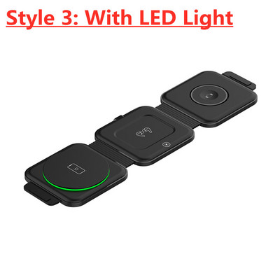 65W 3 u 1 magnetni bežični punjač za iPhone 14 13 12 Pro Max 11 X 8 Apple Watch Airpods Dock stanica za brzo punjenje