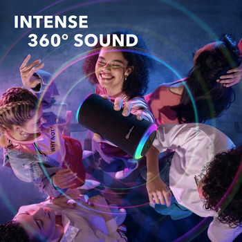 Ηχείο Bluetooth Soundcore Flare 2, με αδιάβροχη προστασία IPX7 και ήχο 360° για Backyard και Beach Party, καλώδιο 20W