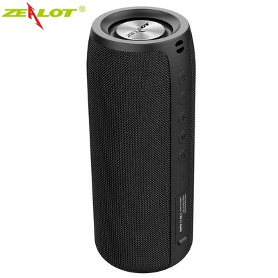 ZEALOT vezeték nélküli Bluetooth hangszóró TWS sztereó surround hordozható oszlopos vízálló kültéri mélynyomó fém membrános hangdoboz