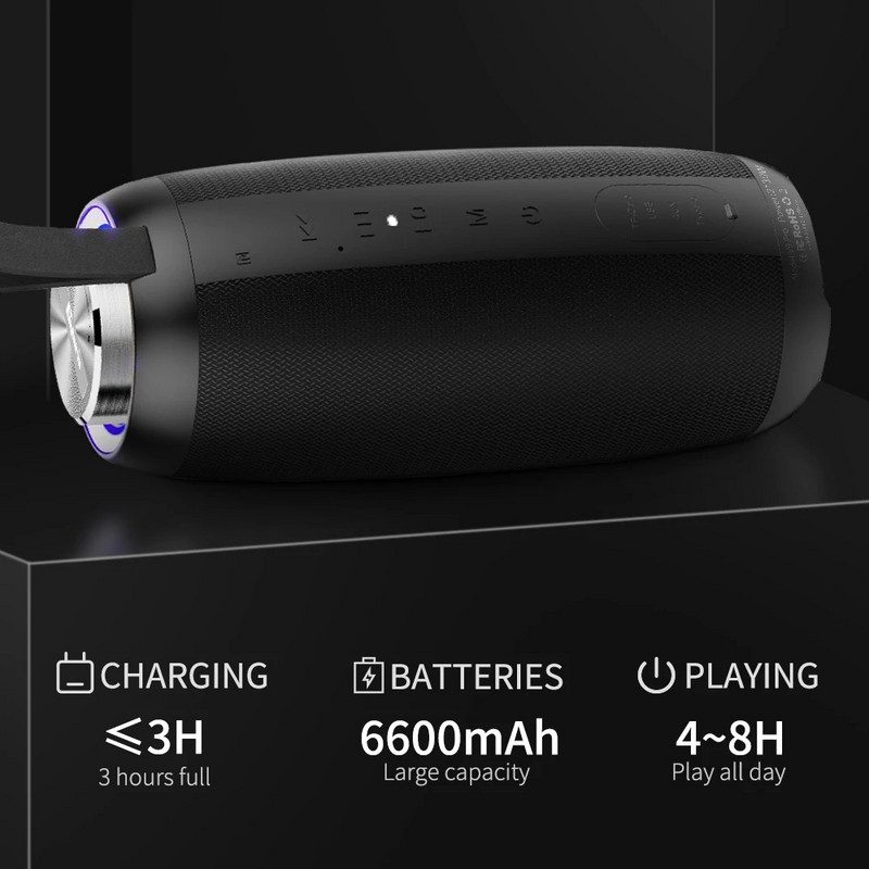 50 W suure võimsusega Bluetooth-kõlar veekindel kaasaskantav helikasti kolonn PC arvuti kõlaritele Subwoofer Boom Box muusikakeskus TF