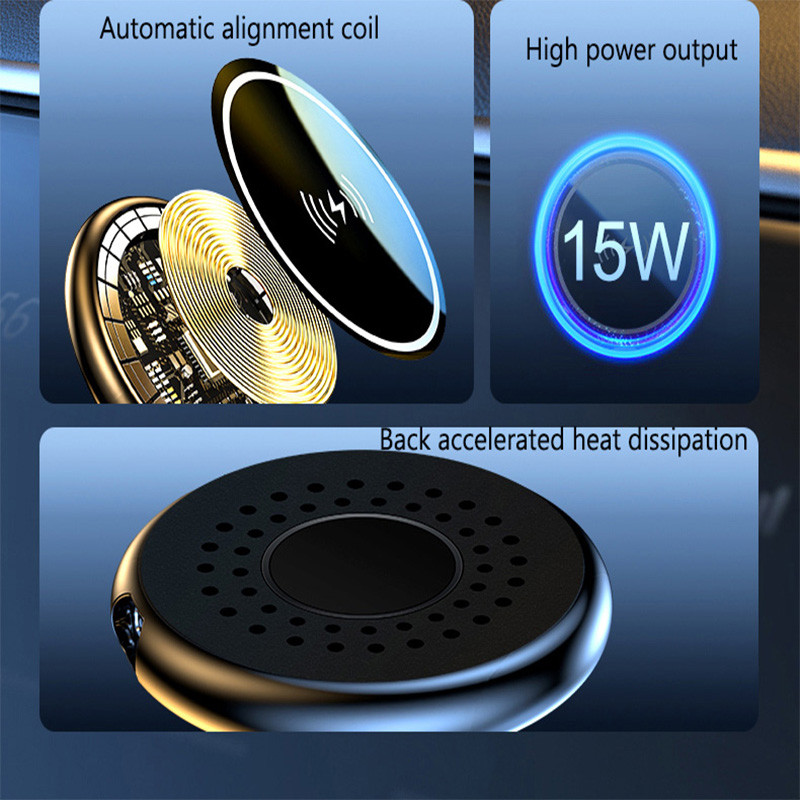 Za MagSafe Magnetic Phones Bežični punjač za iPhone 14 13 12 mini pro max 15W brzo bežično punjenje, stalak za držač telefona u automobilu