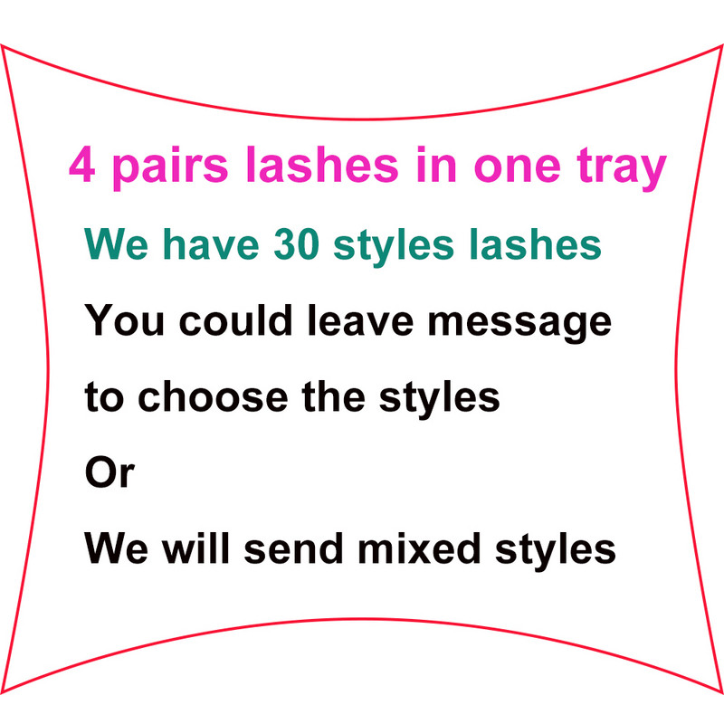 4 perechi de gene de nurcă 6D pufoase, volum dramatic, 25 mm, cutie de ambalare, gene false, fără cruzime, lucrate manual