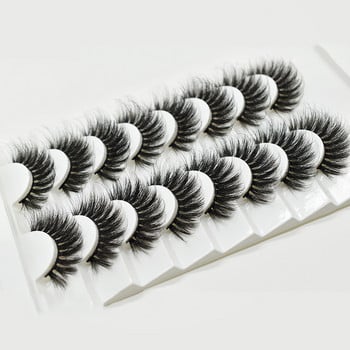 Σετ βλεφαρίδων 18-25 χιλιοστά Faux ψεύτικες βλεφαρίδες Set Thick Long Wispy Natural Fake Lashes Pack Mink Eyelashes Χονδρική πώληση Faux Eye Lashes