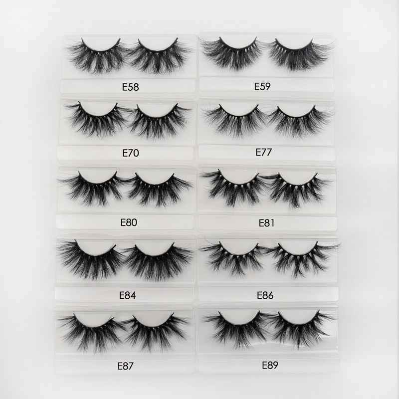 Visofree 40 perechi/pachet Gene de 25 mm Gene de nurcă 3D Machiaj Gene de nurcă de 25 mm Comerț cu ridicata Gene false Gene dramatice reutilizabile